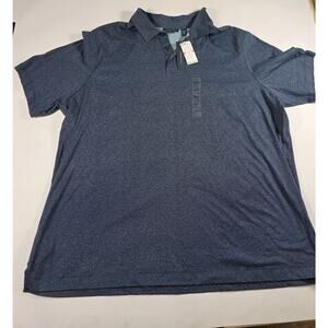 Perry Ellis Mens Premium Shirt Size 3XL Blue Short Sleeve